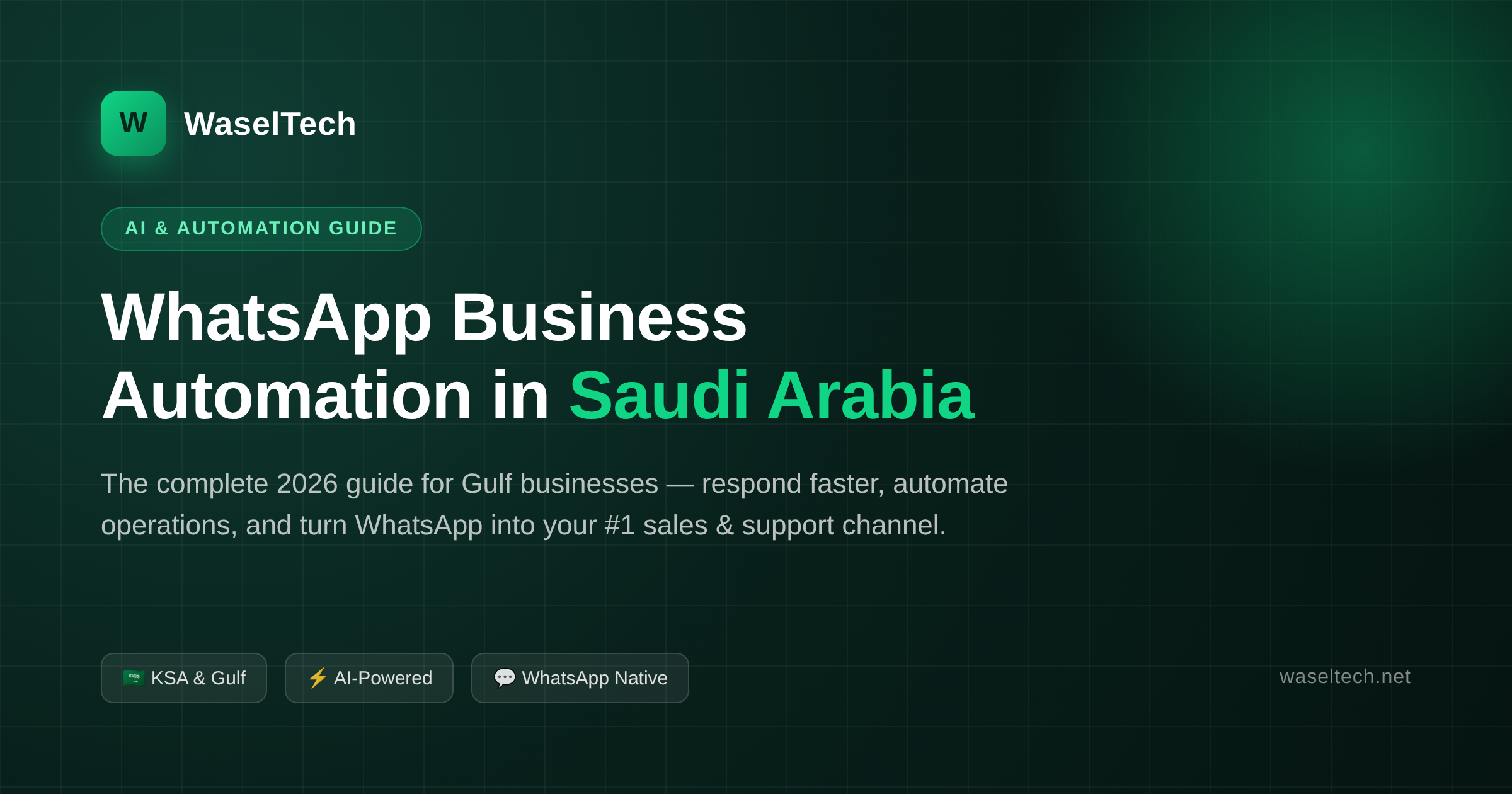 WhatsApp Business Automation in Saudi Arabia — WaselTech guide banner