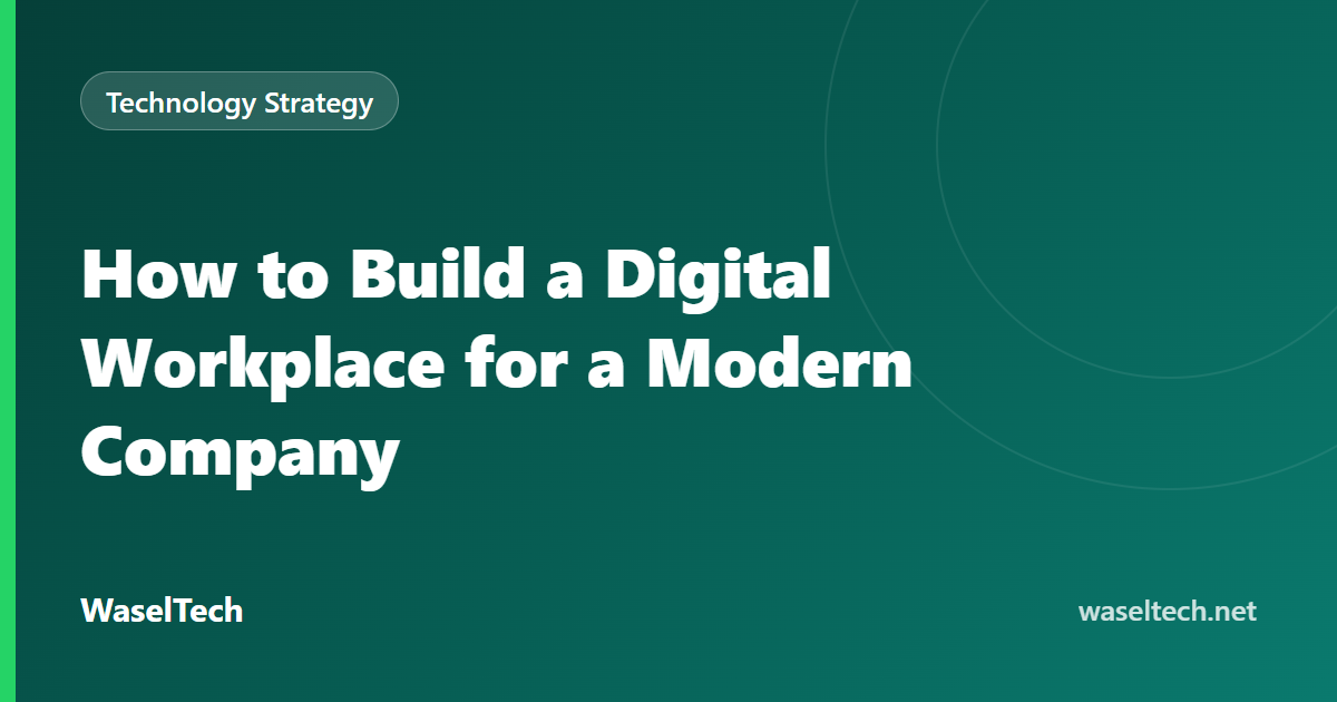 Tower of eight digital workplace layers from identity and access up to insight and feedback